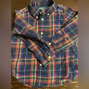 Toddler Ralph Lauren plaid button down shirt sz 24 months
